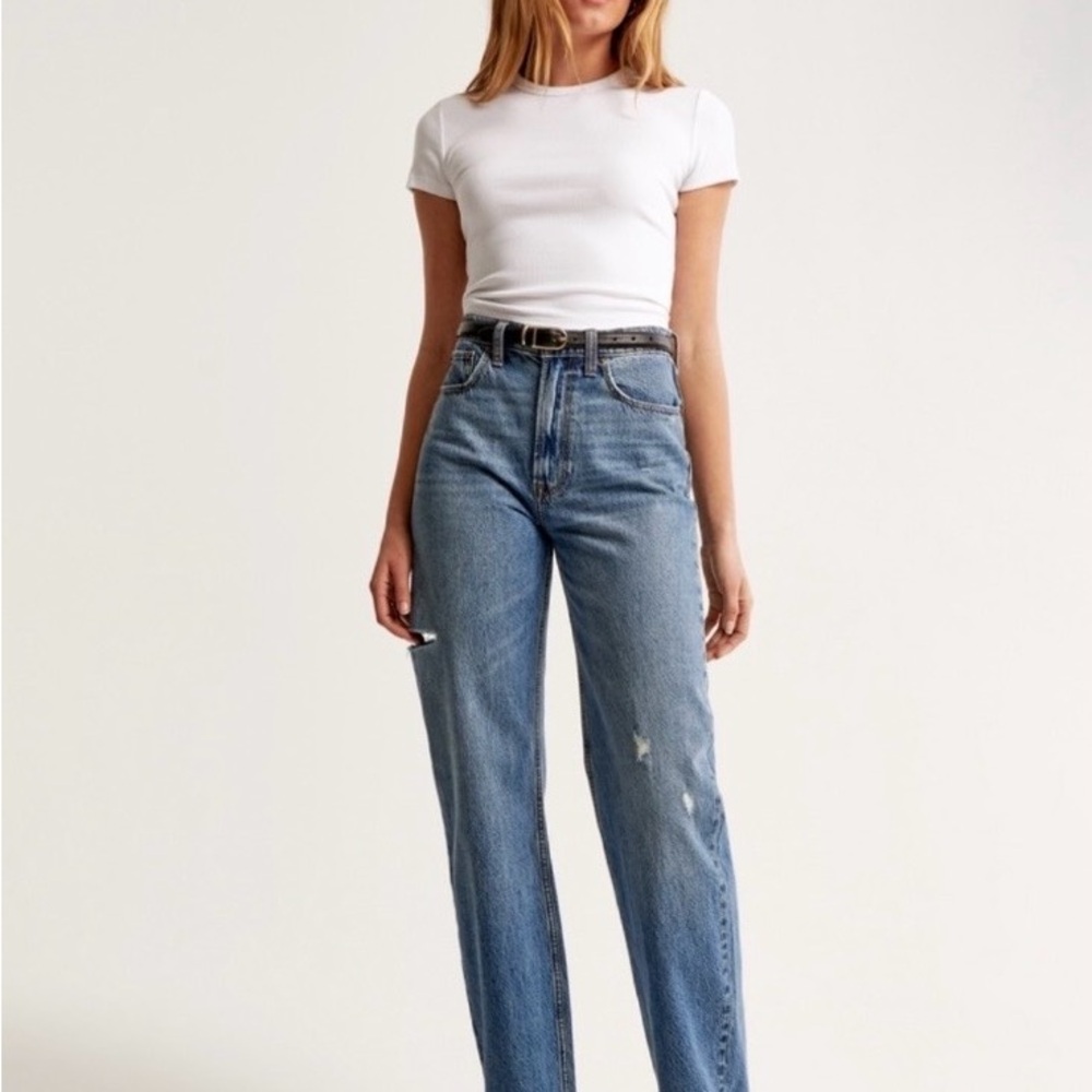 Abercrombie High Rise Loose Jean